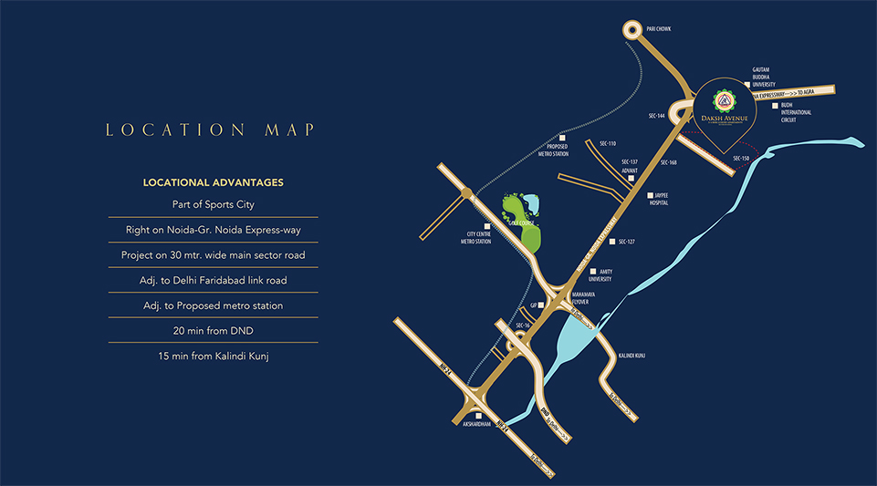 Samridhi daksh Avenue Location Map